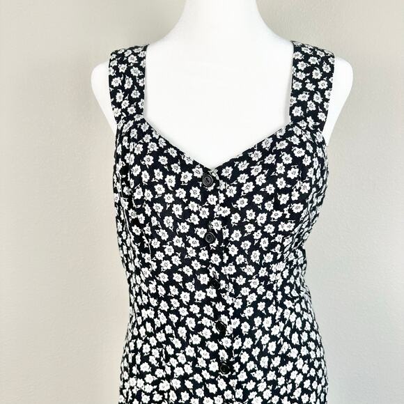 Vintage 90’s Women’s Ditsy Floral Print Mini Dress Vintage Sz 10 Modern Sz 6 - Picture 3 of 4